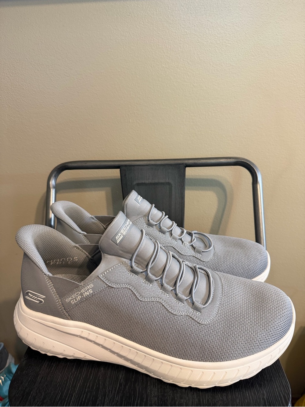 Skechers BOBS Squad Chaos Daily Hype Slip-Ins Gray 13 Wide